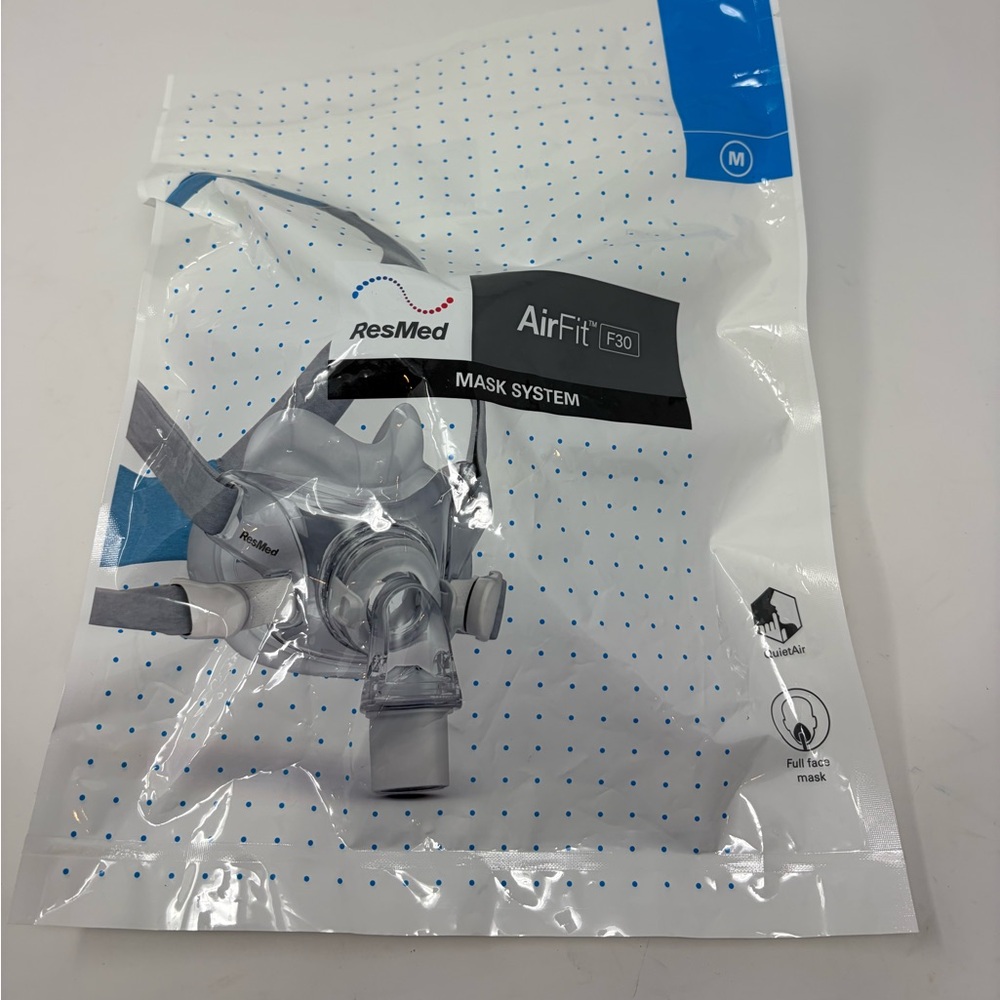 ResMed AirFit F30 Full Face Mask System Headgear Size Medium 64101